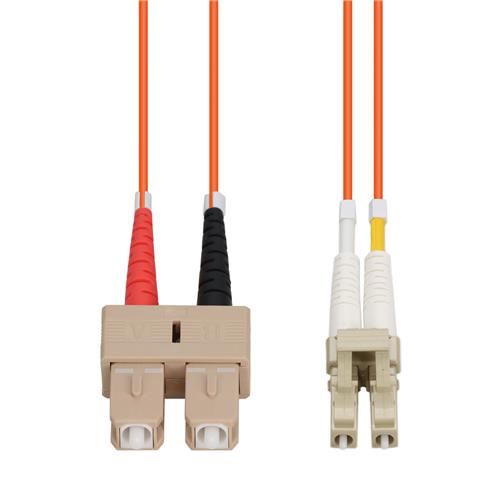 Picture of 15m LC to SC Orange OM1 Duplex OFNR (Riser-Rated) Fiber Patch Cable 23AWG