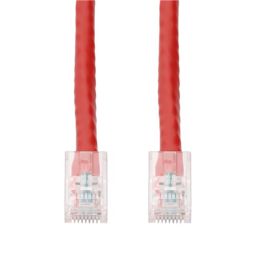 Picture of 6in Red CAT 5E PVC Ethernet Cable Non-Booted RJ-45 M/M