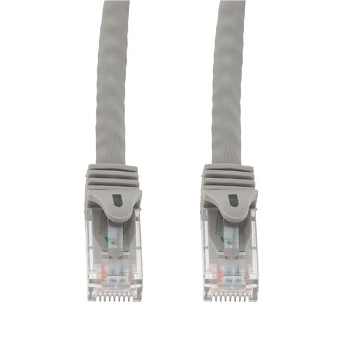Picture of 6in Gray CAT 6A PVC Ethernet Cable Snagless Easy Boot RJ-45 M/M