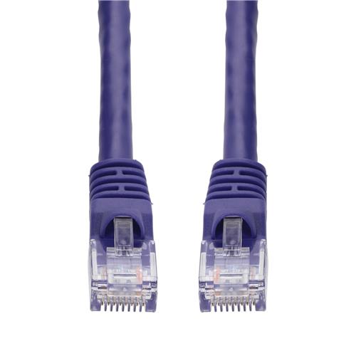 Picture of 100ft Purple CAT 6A PVC Ethernet Cable Snagless Bubble Boot RJ-45 M/M