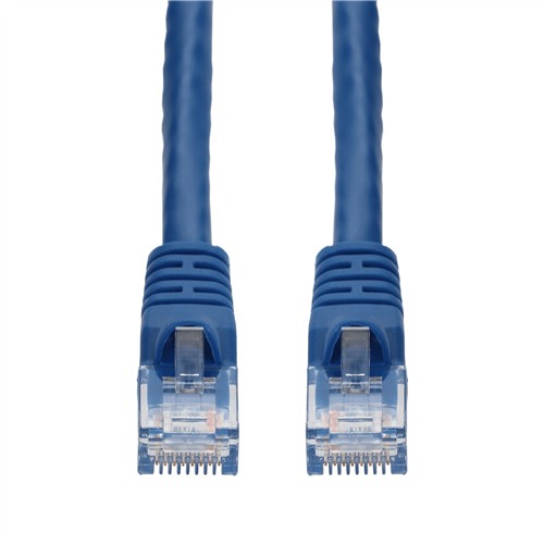 Picture of 10-Pack 10ft Blue CAT 6 PVC Ethernet Cable Snagless Bubble Boot RJ-45 M/M