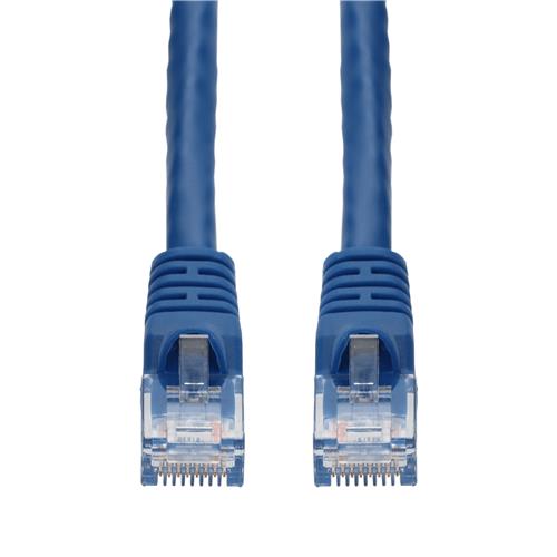 Picture of 10-Pack 10ft Blue CAT 6A PVC Ethernet Cables Snagless Bubble Boot RJ-45 M/M