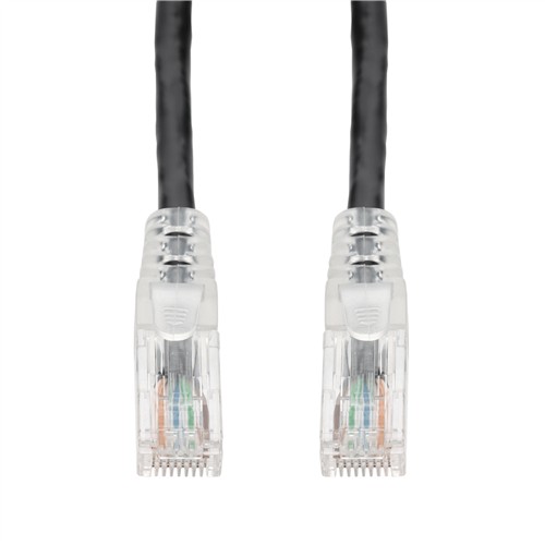 Picture of 10ft Orange CAT 6A PVC Ethernet Cable Snagless Easy Clear Boot TAA RJ-45 M/M