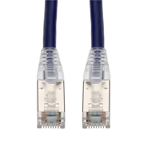 Picture of 10ft Purple CAT 6A Shielded PVC Ethernet Cable Snagless Easy Clear Boot RJ-45 M/M