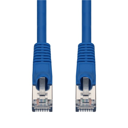 Picture of 5-Pack 10ft Blue CAT 7 Shielded (S/FTP) PVC Ethernet Cable Snagless Bubble Boot RJ-45 M/M