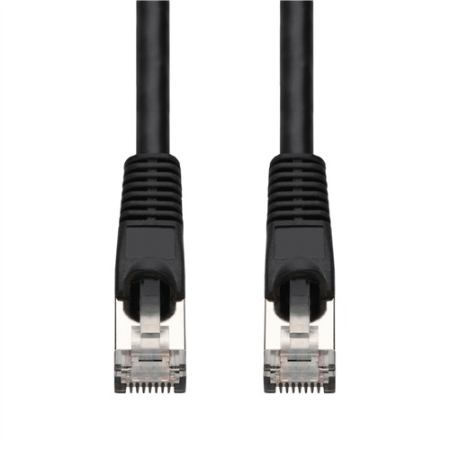 Picture of 5-Pack 10ft Black CAT 7 Shielded (S/FTP) PVC Ethernet Cable Snagless Bubble Boot RJ-45 M/M