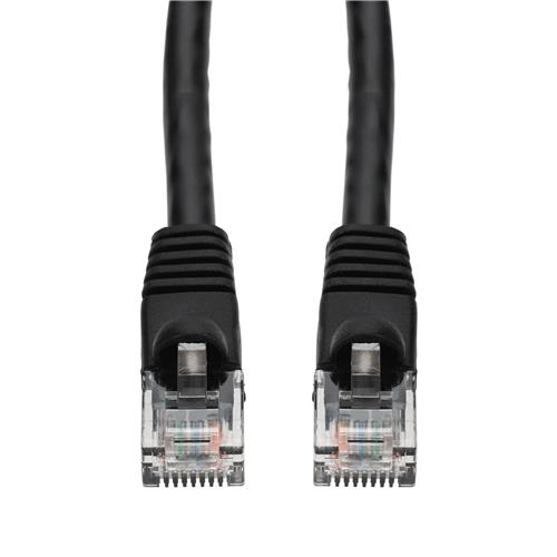 Picture of 12ft Black CAT 6 PVC Ethernet Cable Snagless Bubble Boot RJ-45 M/M