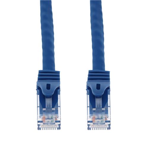 Picture of 12ft Blue CAT 6A PVC Ethernet Cable Snagless Easy Boot RJ-45 M/M