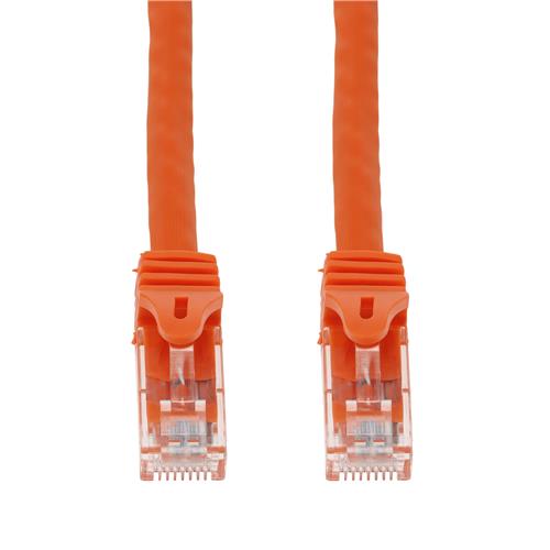 Picture of 12ft Orange CAT 6 PVC Ethernet Cable Snagless Easy Boot RJ-45 M/M