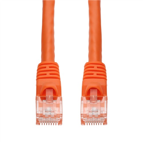Picture of 15ft Orange CAT 6 PVC Ethernet Cable Snagless Bubble Boot RJ-45 M/M