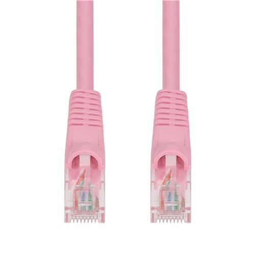 Picture of 15ft Pink CAT 6 PVC Ethernet Cable Snagless Bubble Boot RJ-45 M/M