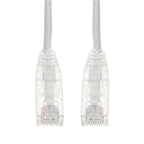 Picture of 15ft White CAT 6 Slim PVC Ethernet Cable Snagless Clear-Claw RJ-45 M/M