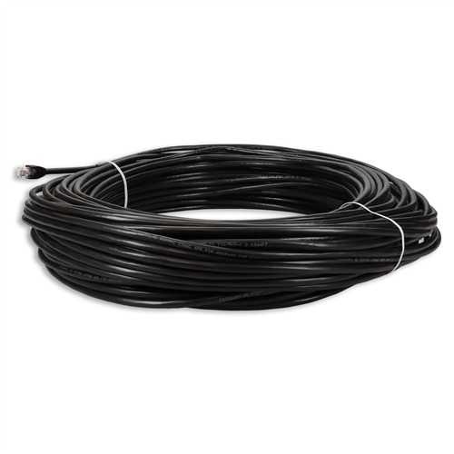 Picture of 165ft Black CAT 6 PVC Ethernet Cable Snagless Bubble Boot Outdoor RJ-45 M/M