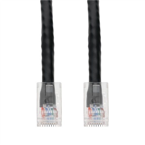 Picture of 1ft Black CAT 6 PVC Ethernet Cable Non-Booted RJ-45 M/M