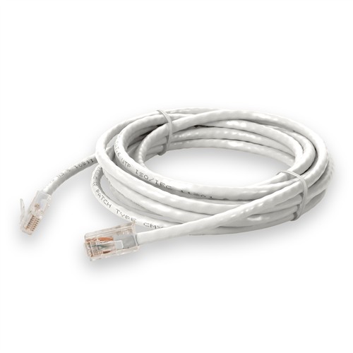 Picture of 1ft White CAT 6 PVC Ethernet Cable Non-Booted RJ-45 M/M