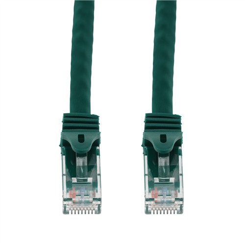 Picture of 1ft Green CAT 6 PVC Ethernet Cable Snagless Easy Boot RJ-45 M/M