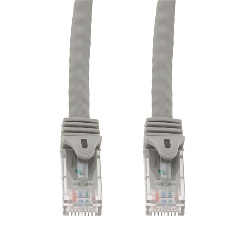 Picture of 1ft Gray CAT 6 PVC Ethernet Cable Snagless Easy Boot RJ-45 M/M