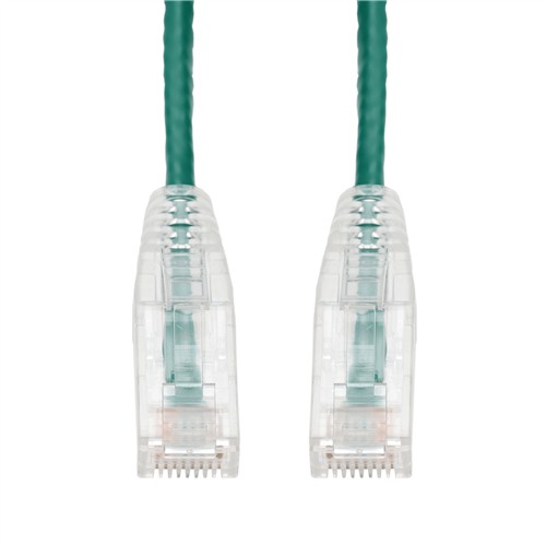 Picture of 20ft Green CAT 6 Slim PVC Ethernet Cable Snagless Clear-Claw RJ-45 M/M