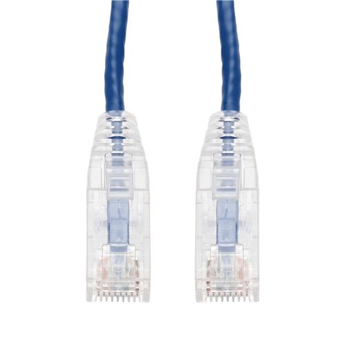 Picture of 24ft Blue CAT 6 Slim PVC Ethernet Cable Snagless Clear-Claw RJ-45 M/M