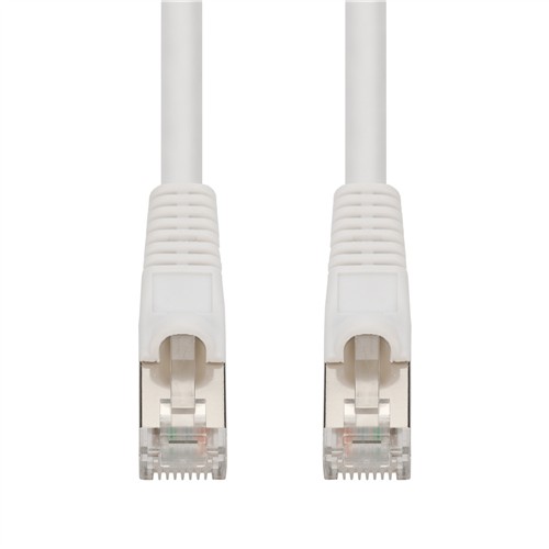Picture of 300ft White CAT 7 Shielded (S/FTP) PVC Ethernet Cable Snagless Bubble Boot RJ-45 M/M