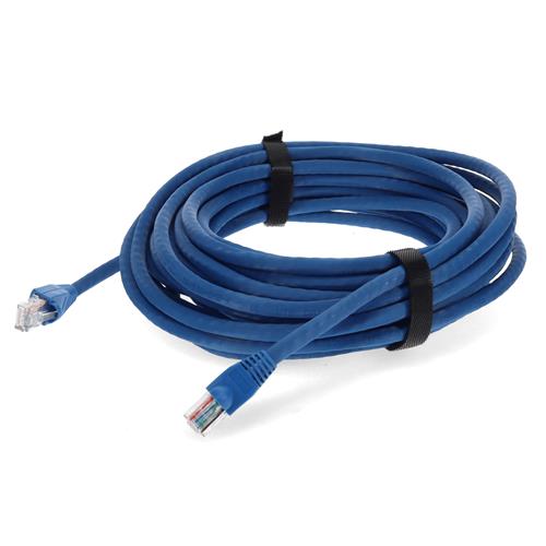 Picture of 25-Pieces of 30ft Blue CAT 6A PVC Ethernet Cables Snagless Bubble Boot RJ-45 M/M