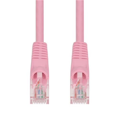 Picture of 3ft RJ-45 (Male) to RJ-45 (Male) Cat5e Straight Pink UTP Copper PVC Patch Cable