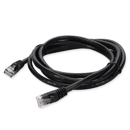 Picture of 6.6ft Black CAT 6 PVC Ethernet Cable Snagless Bubble Boot RJ-45 M/M