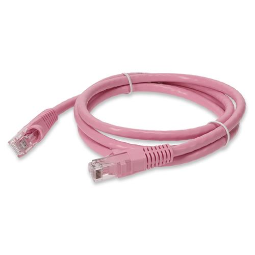 Picture of 8ft Pink CAT 6 PVC Ethernet Cable Snagless Bubble Boot RJ-45 M/M