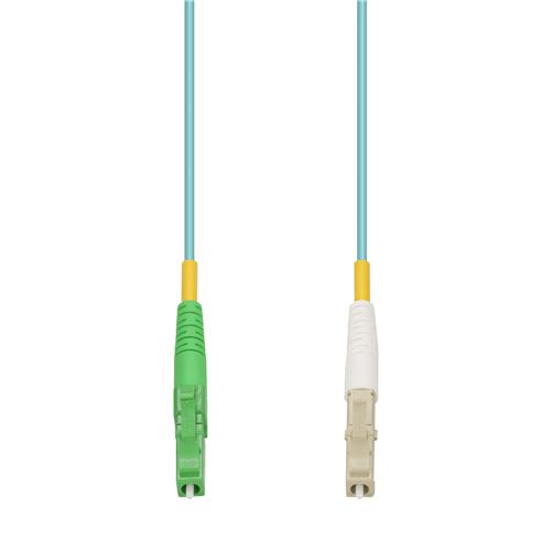 Picture of 0.5m ALC to LC Aqua OM4 Simplex OFNP (Plenum-Rated) Fiber Patch Cable