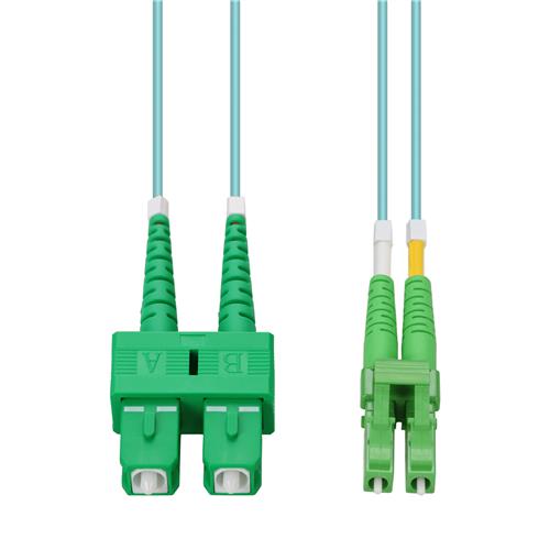 Picture of 1m ASC to ALC Aqua OM4 Duplex LSZH Fiber Patch Cable