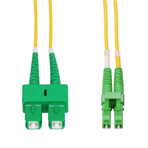 Picture of 2.5m ASC to ALC Yellow OS2 Duplex Microboot, Snagless OFNR (Riser-Rated) SMF Fiber Patch Cable