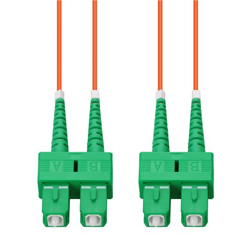 Picture of 0.5m ASC to ASC Orange OM2 Duplex OFNP (Plenum-Rated) Fiber Patch Cable