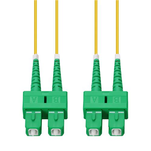 Picture of 20m ASC to ASC Yellow OS2 Duplex OFNR (Riser-Rated) SMF Fiber Patch Cable