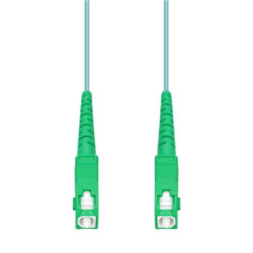 Picture of 55m ASC to ASC Aqua OM4 Simplex OFNR (Riser-Rated) Fiber Patch Cable