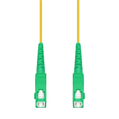 Picture of 55m ASC to ASC Yellow OS2 Simplex OFNR (Riser-Rated) SMF Fiber Patch Cable