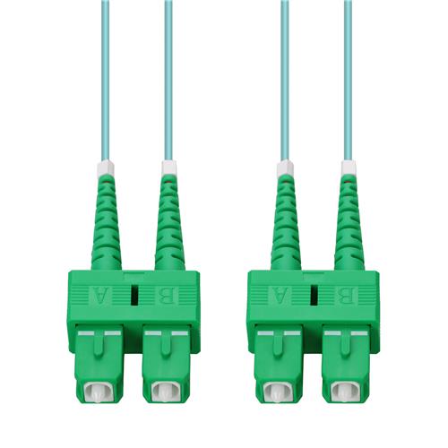 Picture of 80m ASC to ASC Aqua OM4 Duplex OFNR (Riser-Rated) Fiber Patch Cable