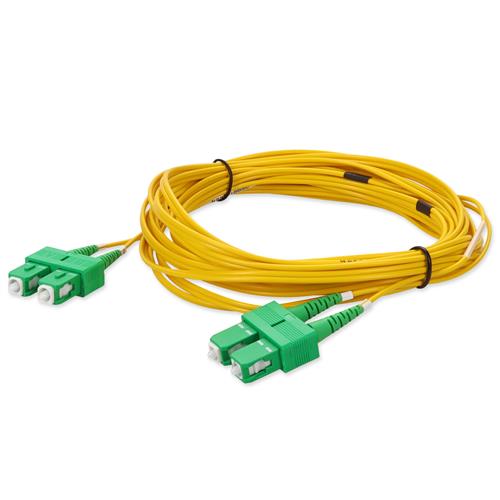 Picture of 2m ASC to ASC Yellow OS2 Duplex Microboot, Snagless OFNR (Riser-Rated) SMF Fiber Patch Cable
