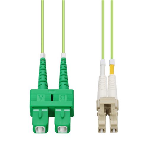 Picture of 0.5m ASC to LC Lime Green OM5 Duplex OFNP (Plenum-Rated) Fiber Patch Cable