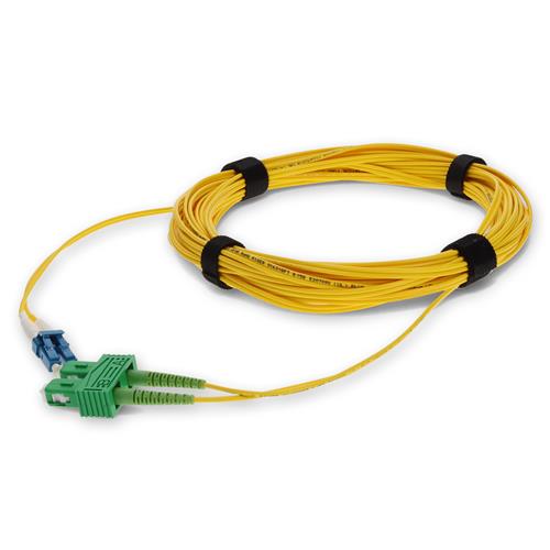 Picture of 2m ASC to LC Yellow OS2 Duplex OFNR (Riser-Rated) SMF Fiber Patch Cable