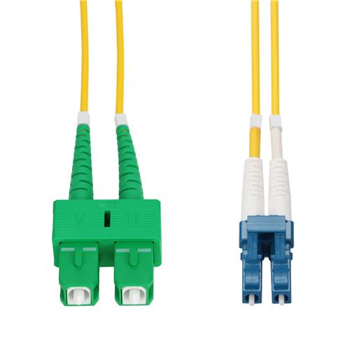 Picture of 23m ASC to LC Yellow OS2 Duplex Microboot, Snagless OFNR (Riser-Rated) SMF Fiber Patch Cable with Serialized Labeled Ends