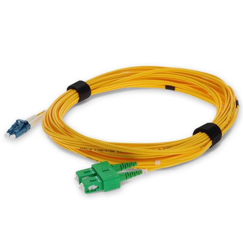 Picture of 9m ASC to LC Yellow OS2 Duplex OFNR (Riser-Rated) SMF Fiber Patch Cable