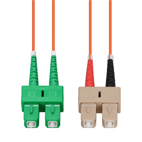 Picture of 100m ASC to SC Orange OM1 Duplex LSZH MMF Fiber Patch Cable