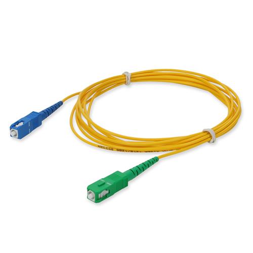 Picture of 2m ASC to SC Yellow OS2 Simplex OFNR (Riser-Rated) SMF Fiber Patch Cable