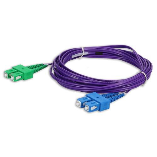 Picture of 7m ASC to SC Purple OS2 Duplex OFNR (Riser-Rated) SMF Fiber Patch Cable