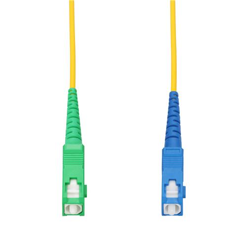 Picture of 3m ASC to SC Yellow OS2 Simplex Microboot, Snagless OFNR (Riser-Rated) SMF Fiber Patch Cable with Serialized Labeled Ends and 3mm OD Jacket