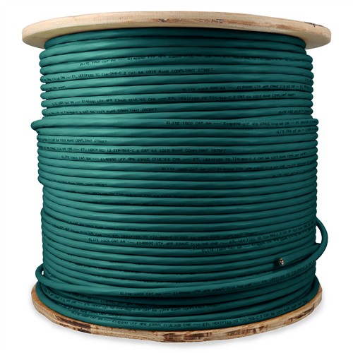 Picture of 1000ft Non-Terminated Green CAT 6A PVC Bulk Cable