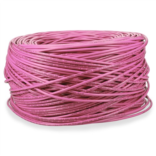 Picture of 1000ft Non-Terminated Pink CAT 6 Plenum-Rated Bulk Cable TAA