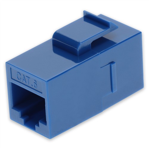Picture of Cat6 RJ-45 (Female) to RJ-45 (Female) Blue Inline Coupler