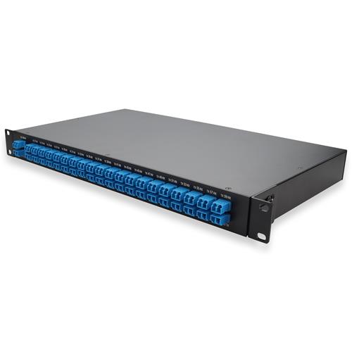 Picture of 40Ch Mux and Demux (Duplex), AWG, v2, 1U 19in Rackmount, Ch20 - Ch59, LC/UPC Adapters