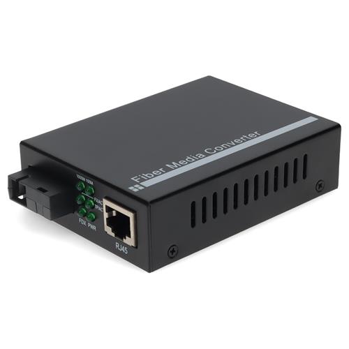 Picture of 10/100Base-TX(RJ-45) to 100Base-BXU(SC) BiDi SMF 1310nmTX/1550nmRX 20km Media Converter